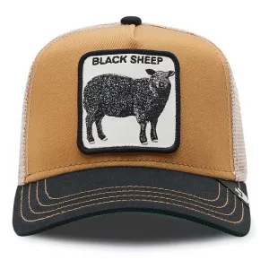 Gorra trucker marrón con oveja negra THE BLACK SHEEP Goorin