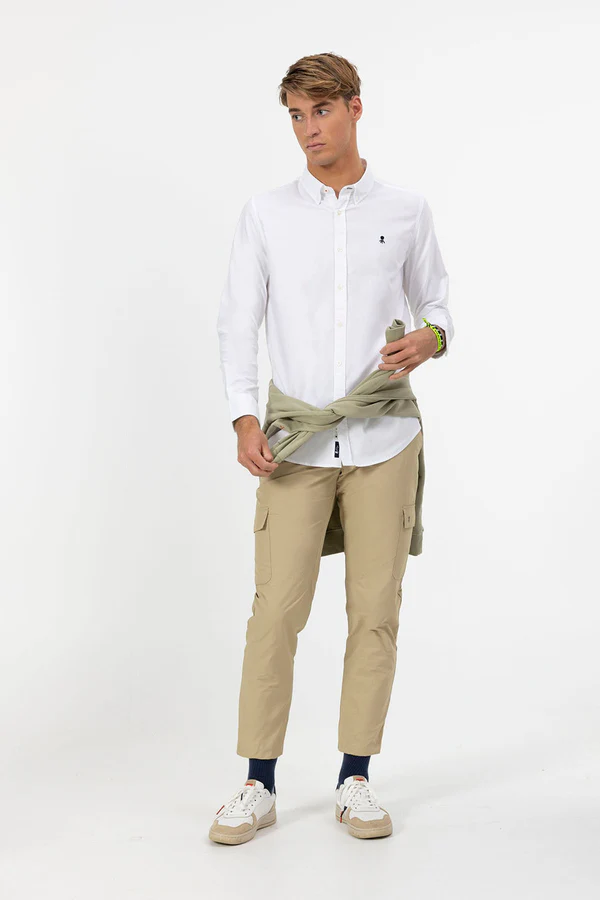 Camisa blanca Oxford para hombre El Pulpo Camisa blanca Oxford para hombre El Pulpo