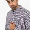 Camisa Vichy marrón y azul para hombre – estilo casual Camisa Vichy marrón y azul para hombre – estilo casual