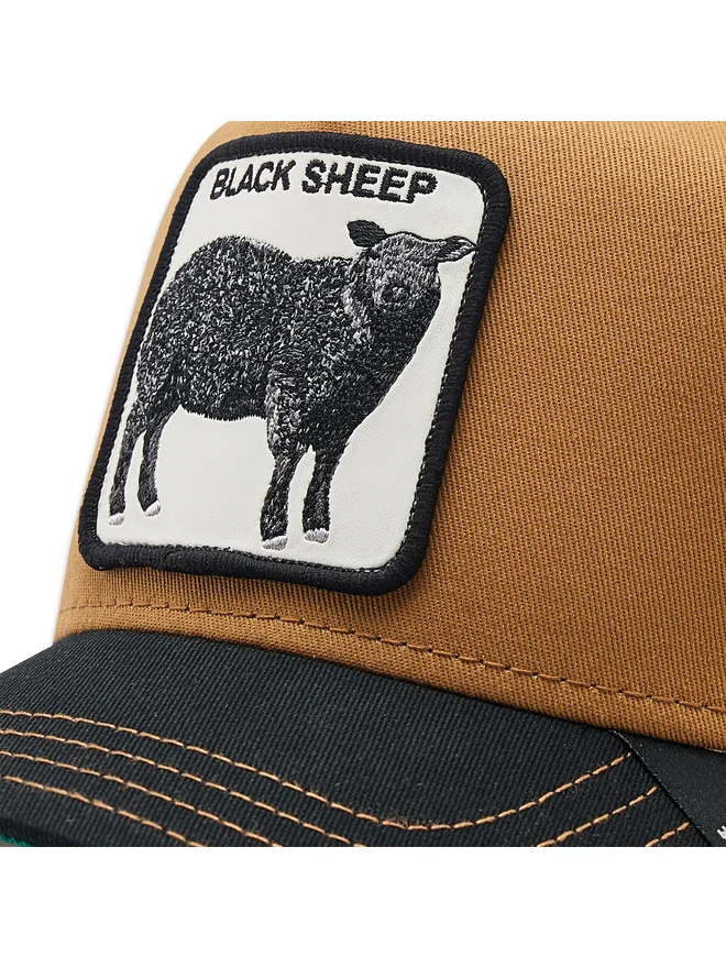 Gorra trucker marrón con oveja negra THE BLACK SHEEP Goorin