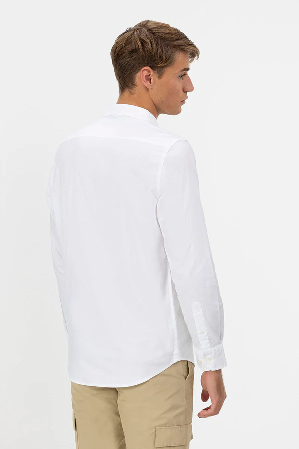 Camisa blanca Oxford para hombre El Pulpo Camisa blanca Oxford para hombre El Pulpo