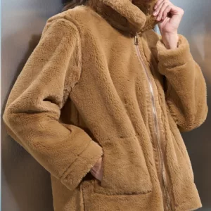 Abrigo Reversible VirginiaBlu Mujer Camel con Pelo Sintético