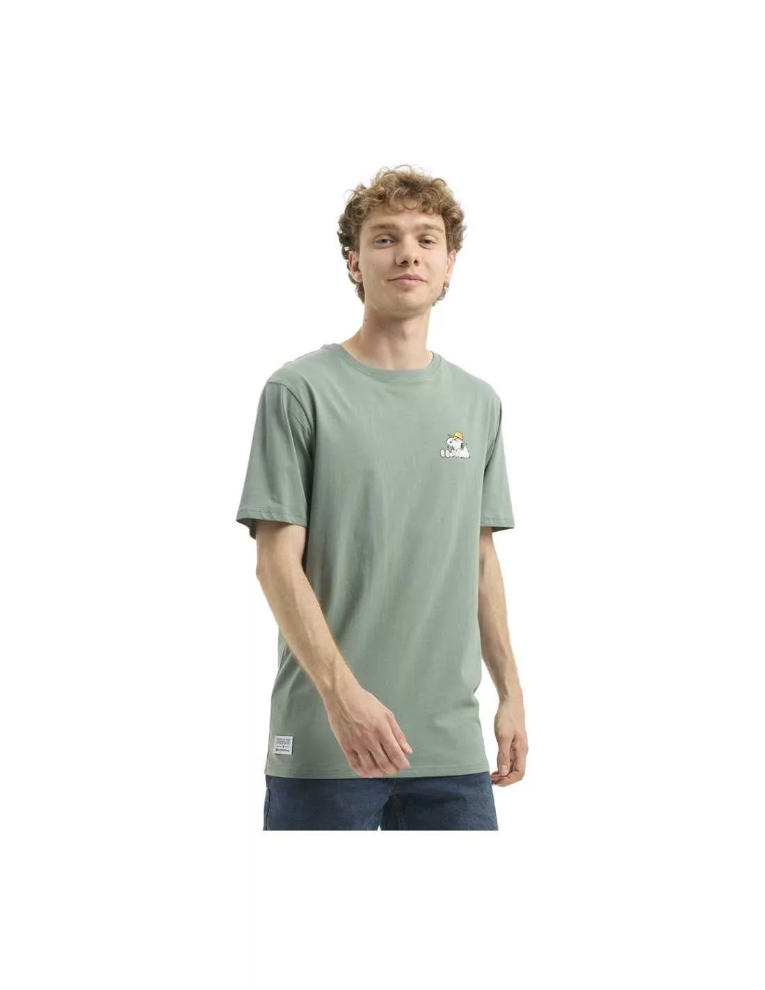 Camiseta Hydroponic verde con Snoopy y cactus