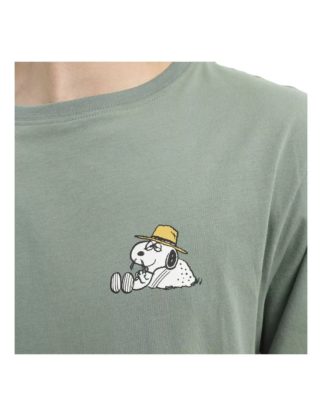 Camiseta Hydroponic verde con Snoopy y cactus