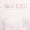 Camiseta rosa claro con strass y logo GUESS