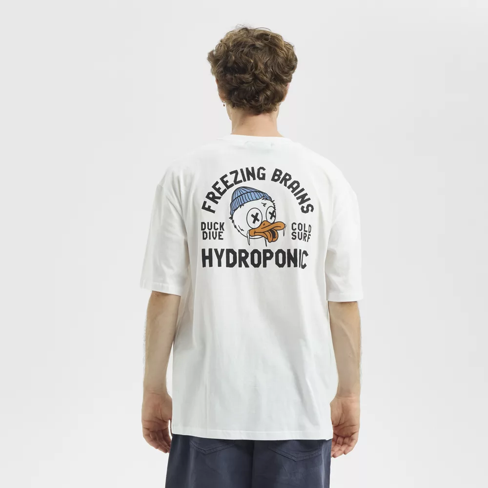 Camiseta blanca Hydroponic Duck SS 01 – Freezing Brains