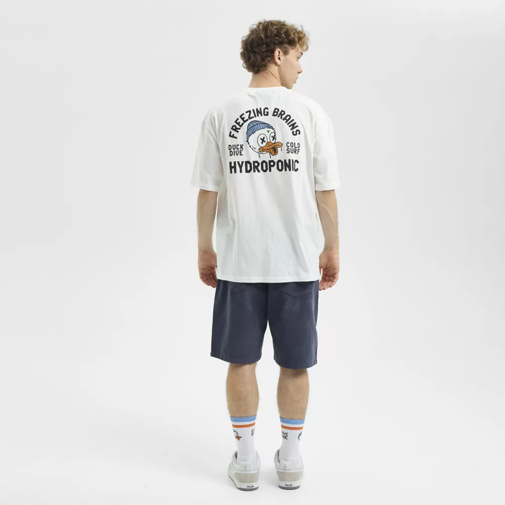 Camiseta blanca Hydroponic Duck SS 01 – Freezing Brains