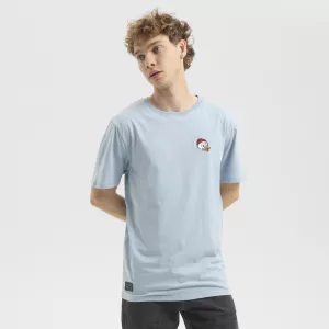 Camiseta azul con pato bordado – Hydroponic Duckling