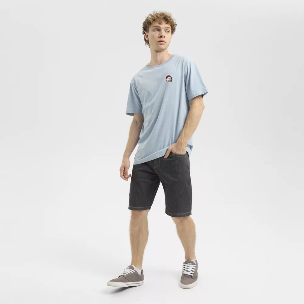 Camiseta azul con pato bordado – Hydroponic Duckling