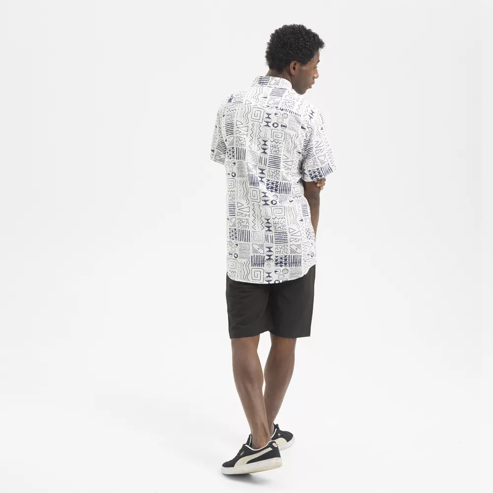 Camisa Hydroponic White Hombre Estampado