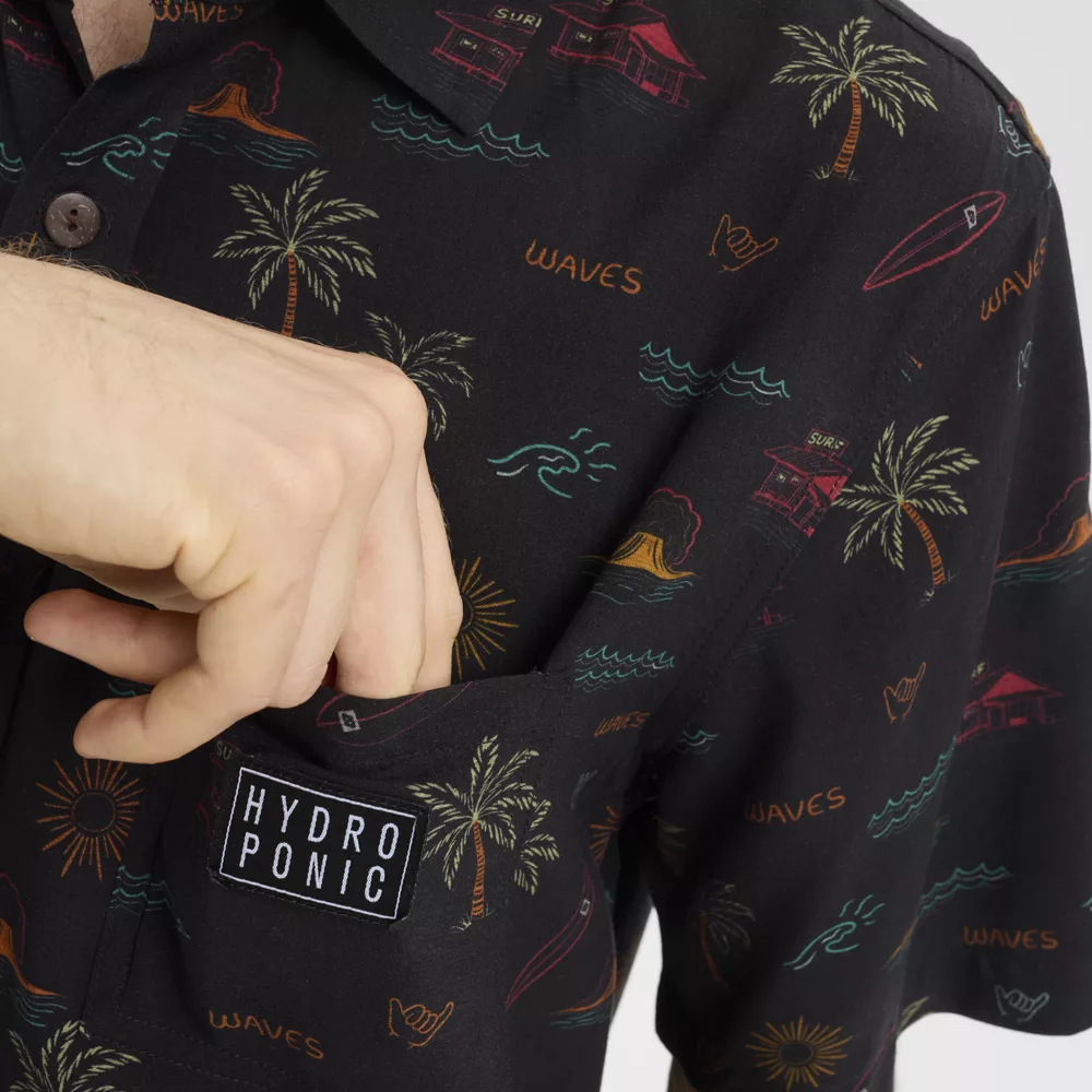 Camisa Hydroponic Charcoal Hombre Estampado