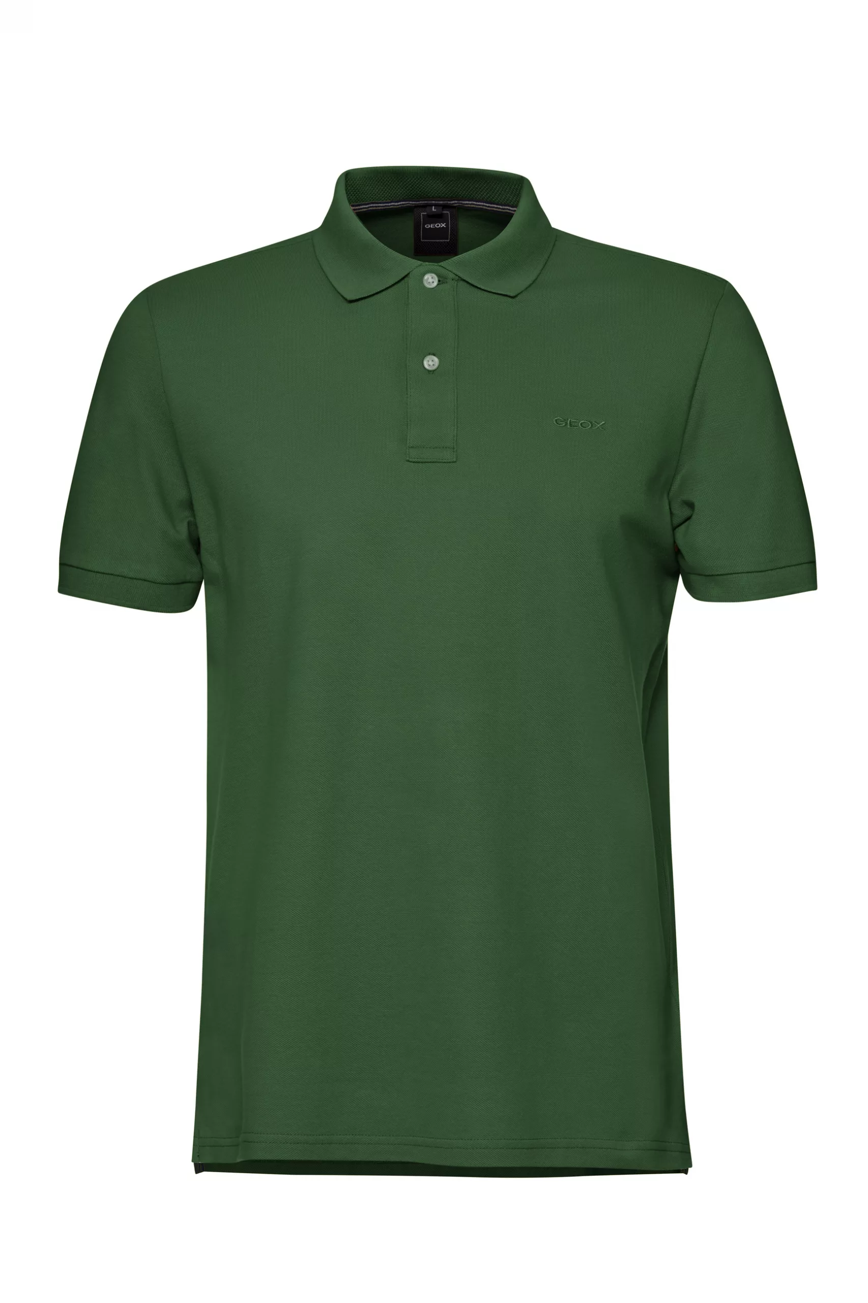Polo Geox Verde Hombre Algodón Transpirable