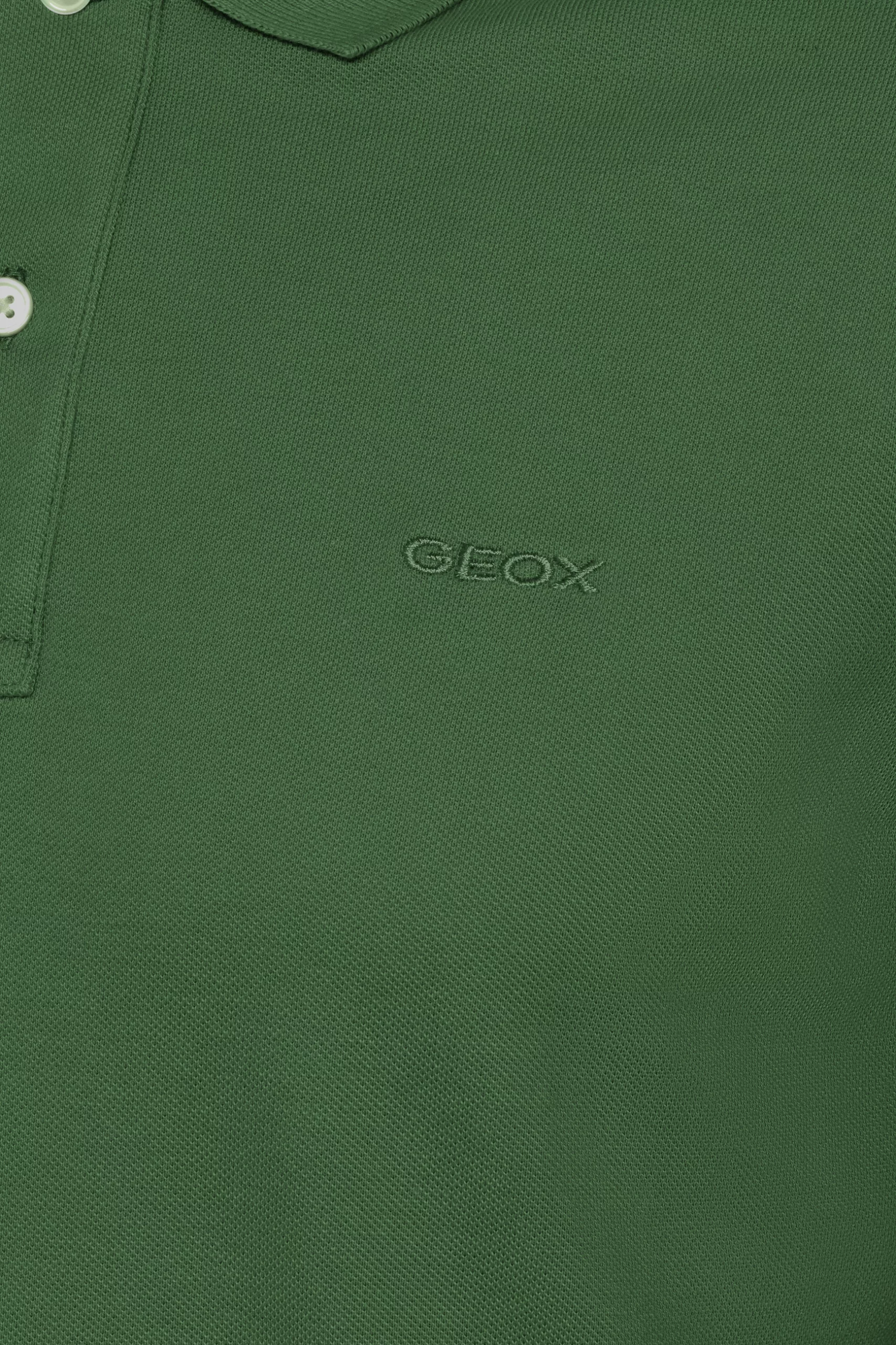 Polo Geox Verde Hombre Algodón Transpirable