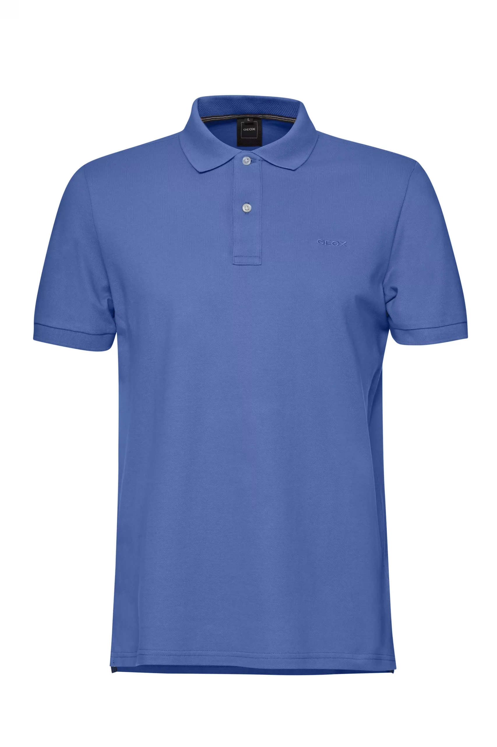 Polo Geox Azul Acero Hombre Piqué Algodón