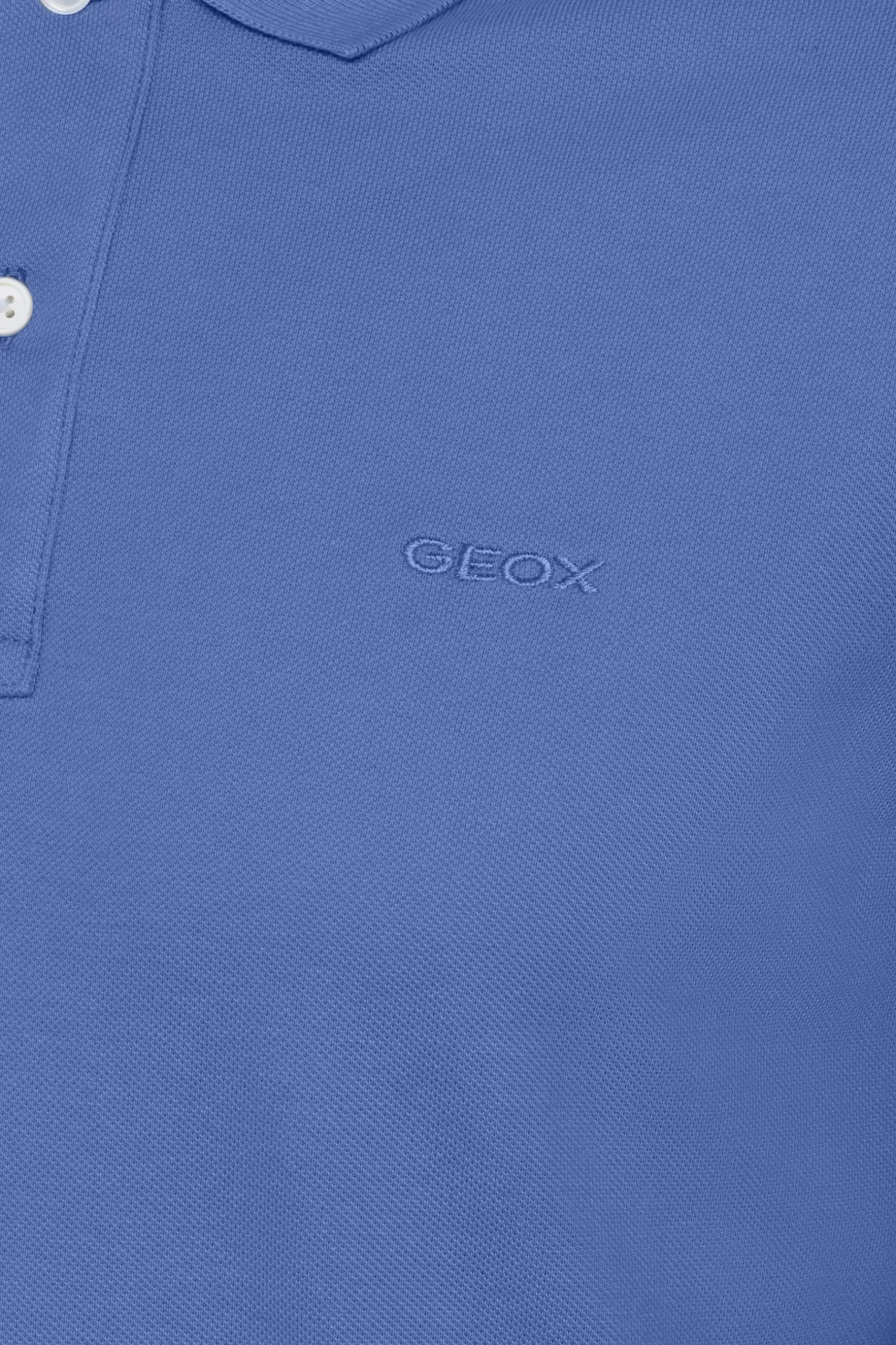 Polo Geox Azul Acero Hombre Piqué Algodón