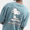 Camiseta Snoopy DJ azul verdoso – Hydroponic x Peanuts