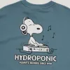Camiseta Snoopy DJ azul verdoso – Hydroponic x Peanuts
