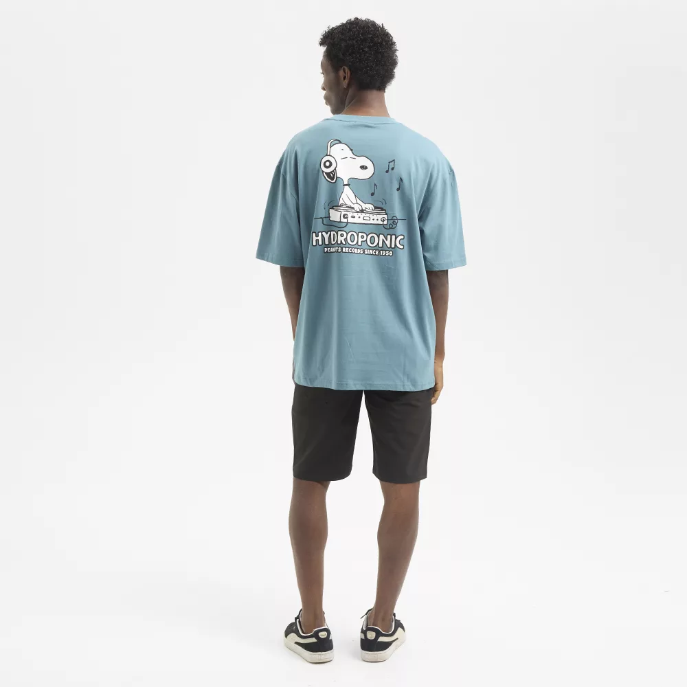 Camiseta Snoopy DJ azul verdoso – Hydroponic x Peanuts