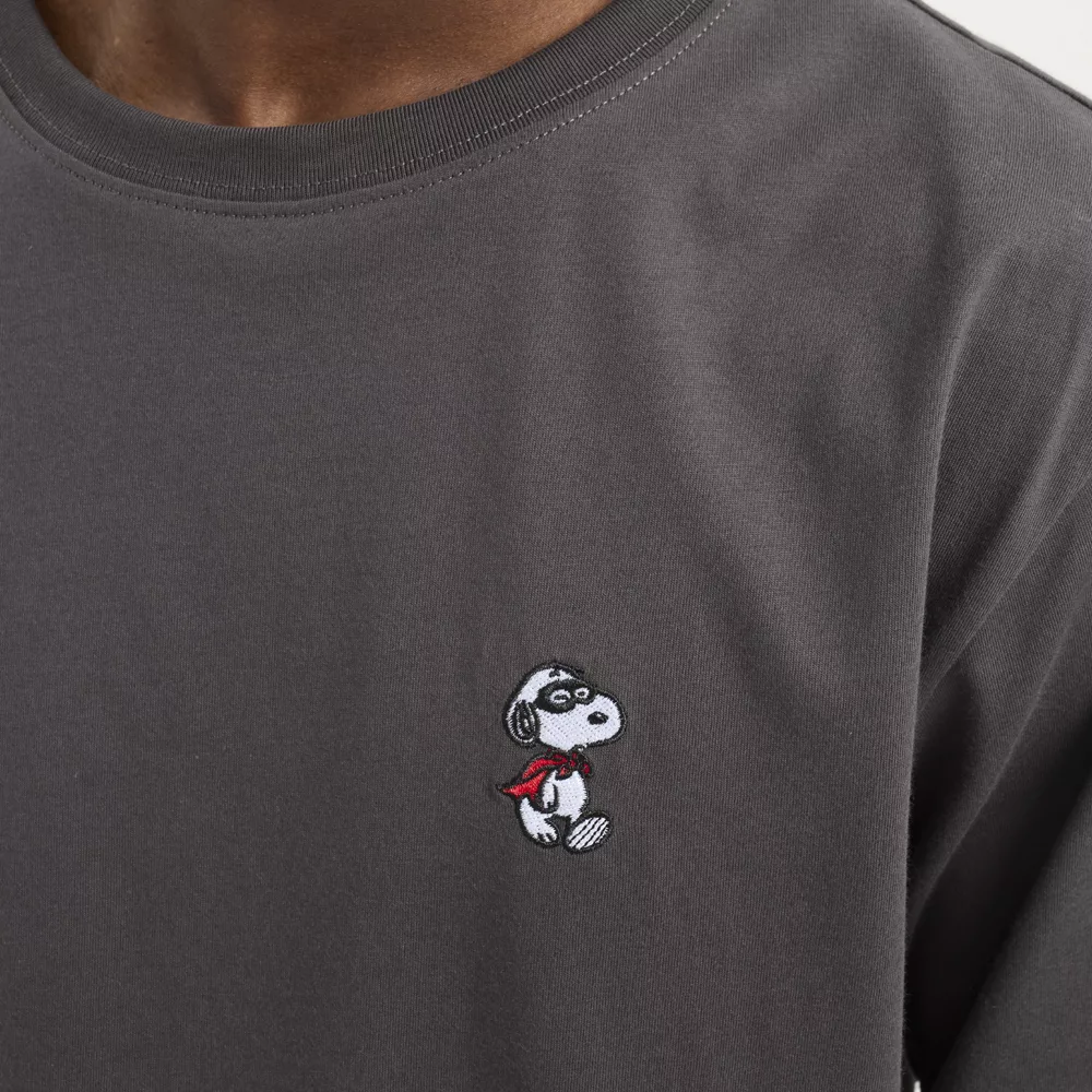 Camiseta Hydroponic Snoopy gris estilo urbano