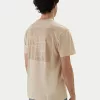 Camiseta Guess Beige Logo Frontal y Estampado Trasero