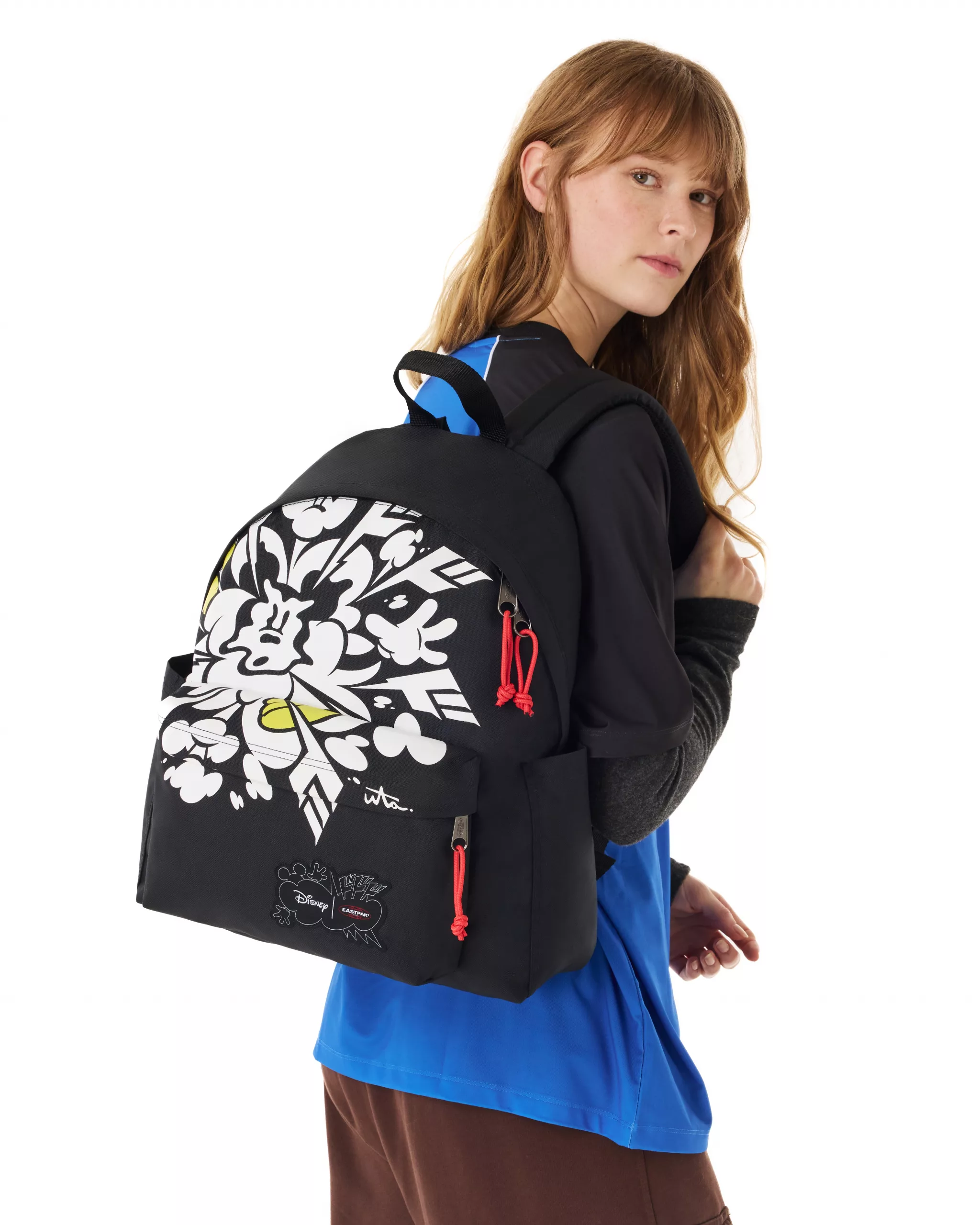 Mochila Eastpak Mickey Mouse 24L EK0A5BG4D0N Mochila Eastpak Mickey Mouse 24L EK0A5BG4D0N vista frontal