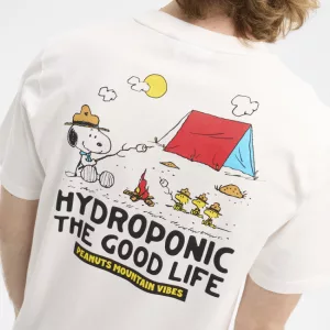 Camiseta Hydroponic campfire snoopy blanco