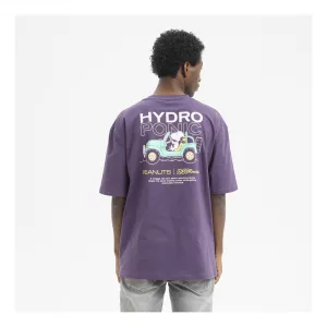 Camiseta Hydroponic roadster manga corta lila Peanuts Snoopy